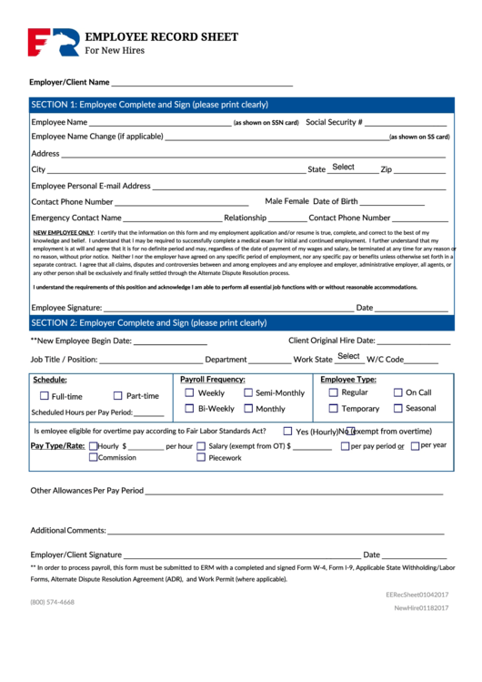 17 New Hire Forms And Templates Free To Download In PDF