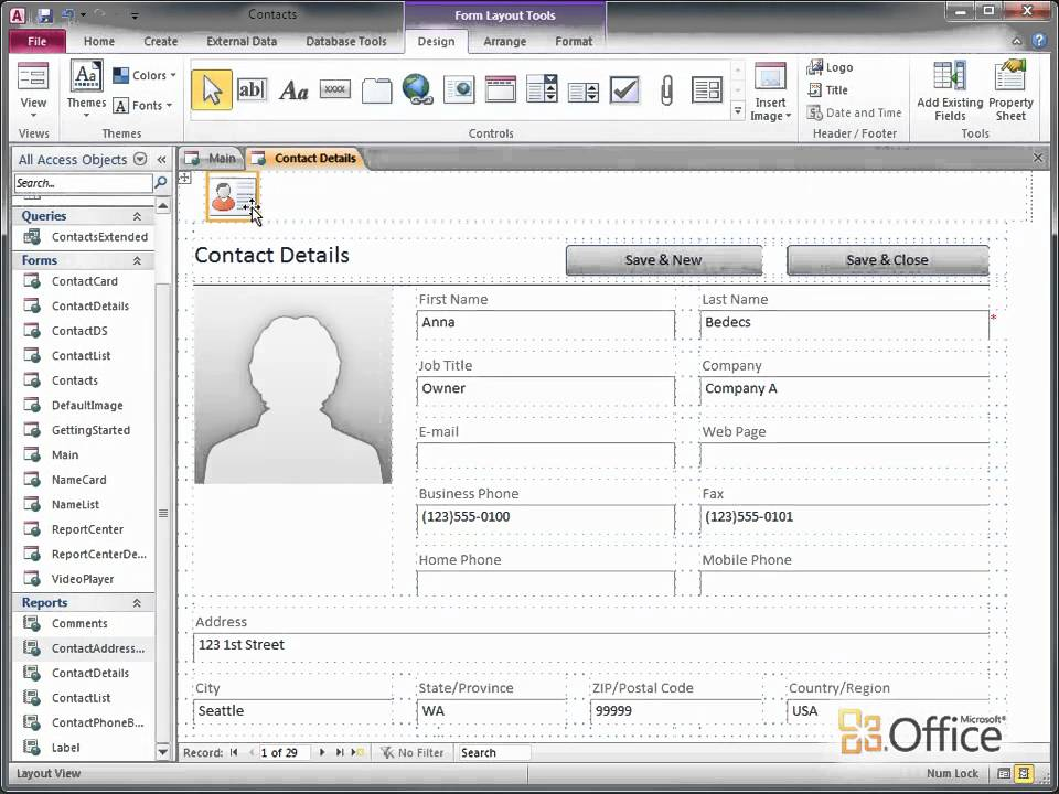 Access 2010 Add Reuse And Update Images On Forms And Reports YouTube