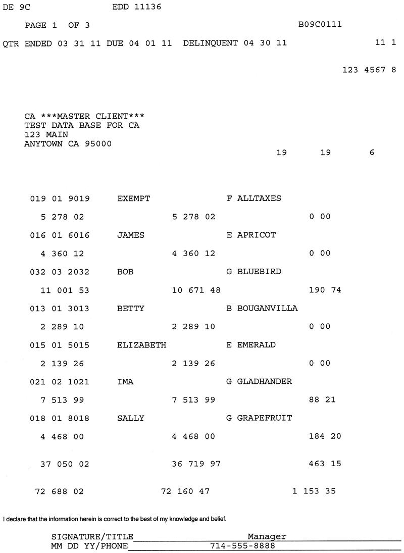 California DE 9 And DE 9C Fileable Reports