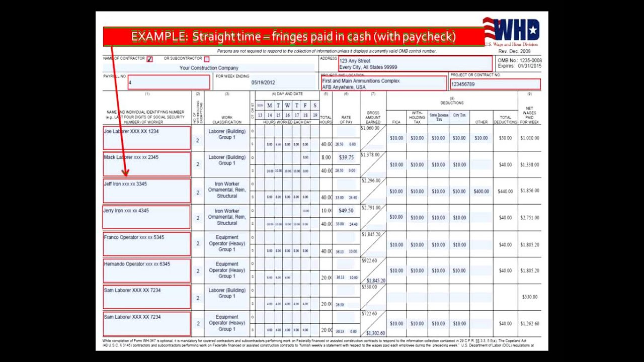 Completing A Certified Payroll Report YouTube