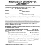 Create An Independent Contractor Agreement Download Print PDF Word