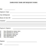 Employee Holiday Request Form Template Time Off Request Form Letter