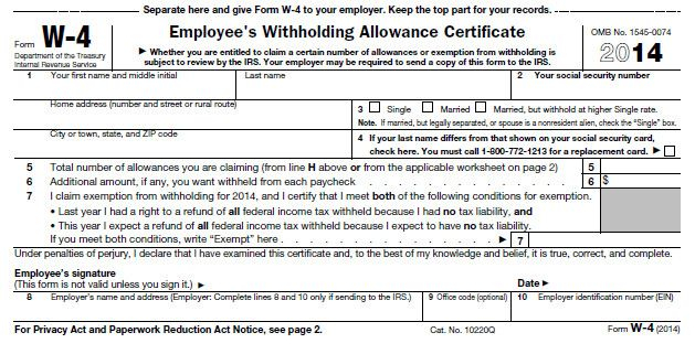 Fillable W 4 Form Irs W 4 Form 2019 Printable In 2020 Employee Tax 