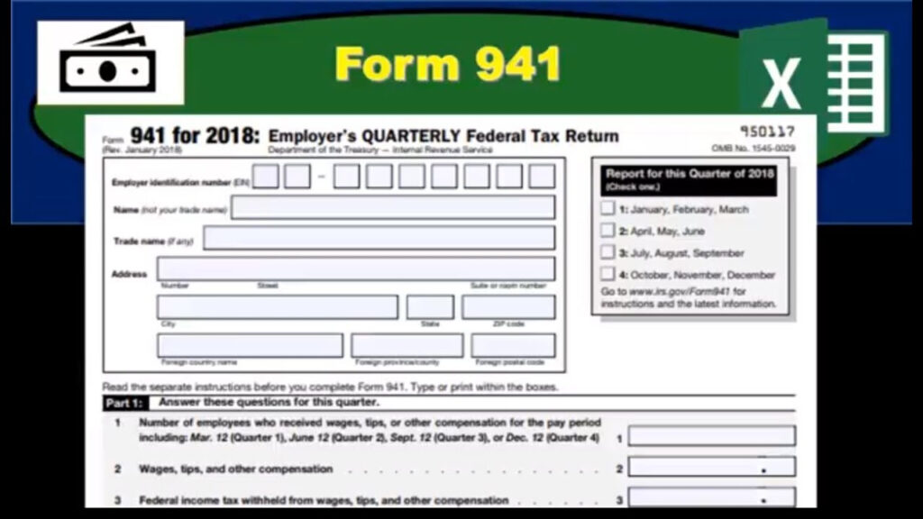 Form 941 Quarterly Payroll Tax Form How Fill Out YouTube