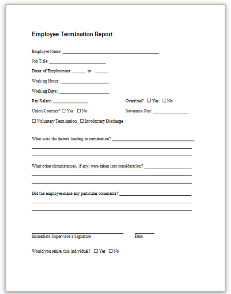 Form Specifications 