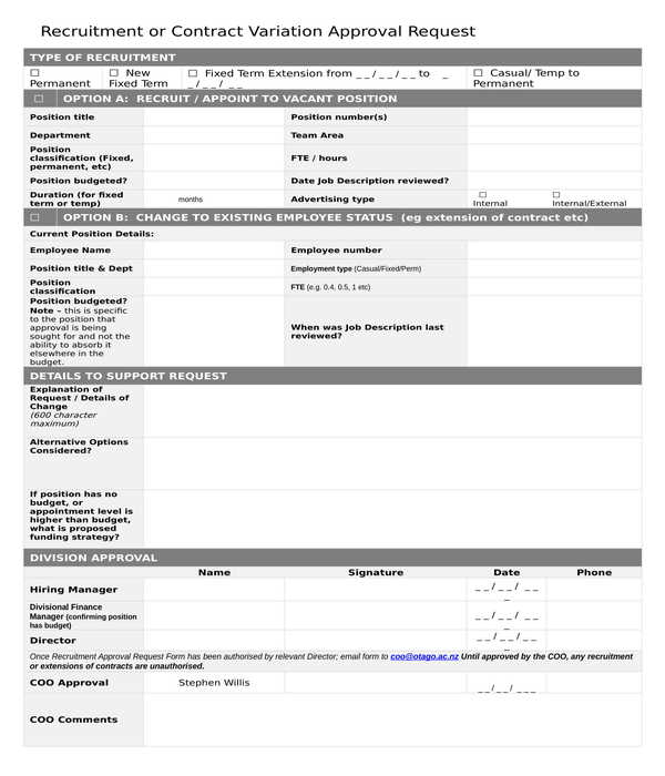 FREE 13 Approval Request Forms In PDF MS Word Excel