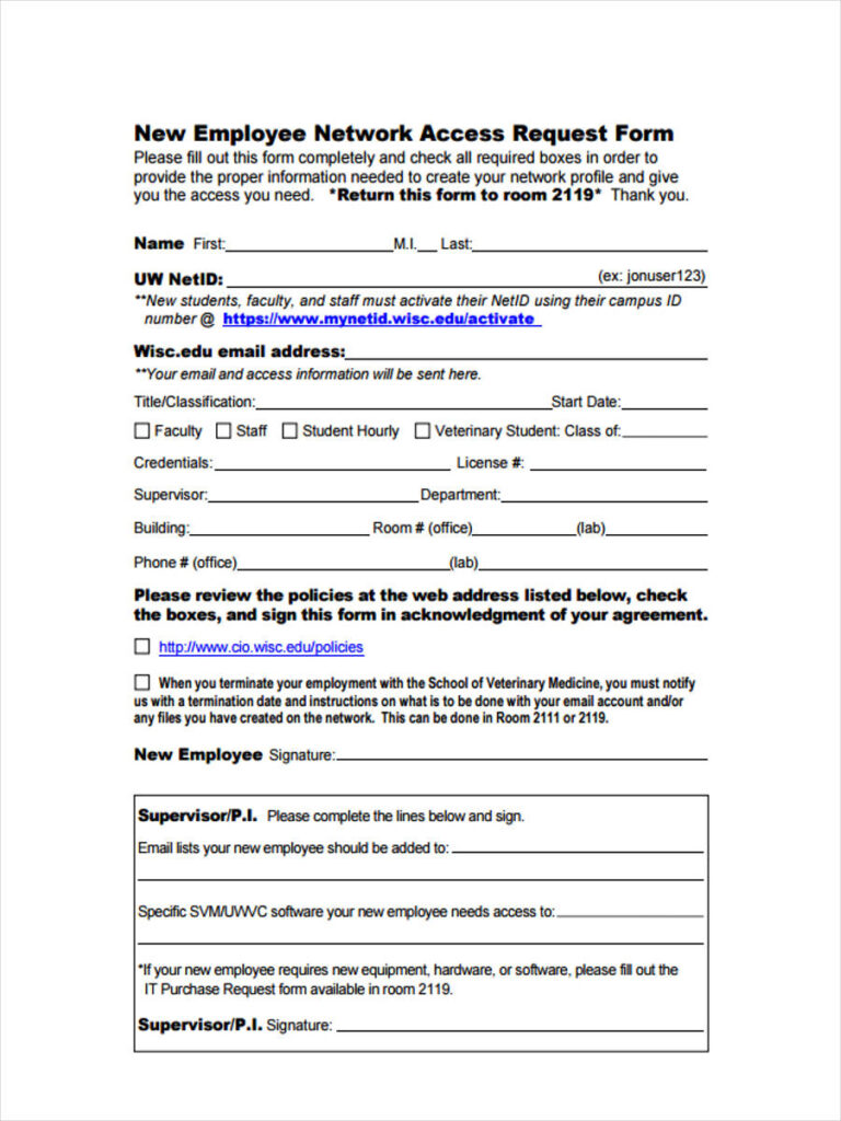 FREE 49 Sample Employee Request Forms In PDF MS Word Excel