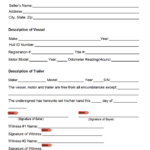 Free Alabama Boat Vessel Bill Of Sale Form PDF