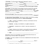 Free Washington Subcontractor Agreement Word PDF EForms