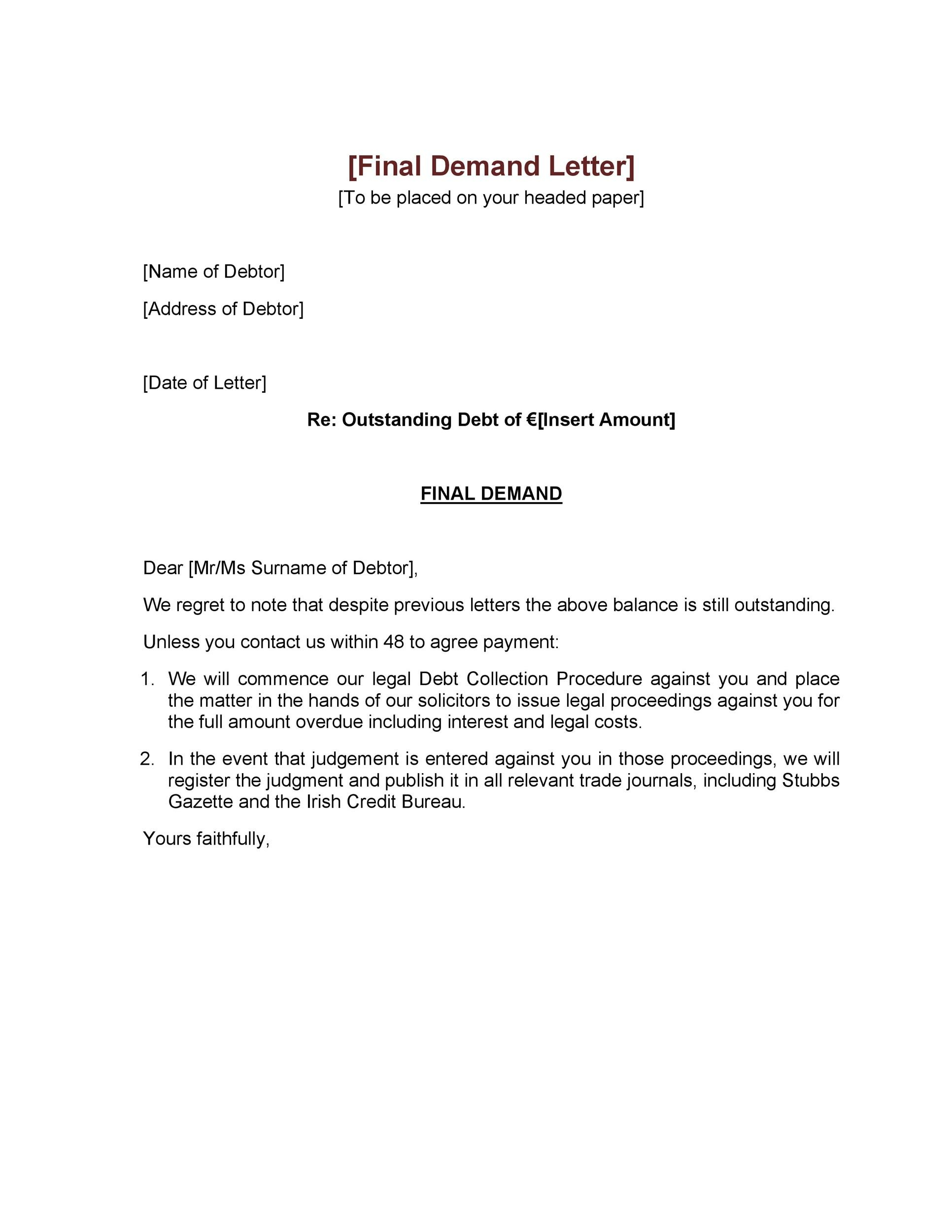 Full And Final Settlement Letter Webcas