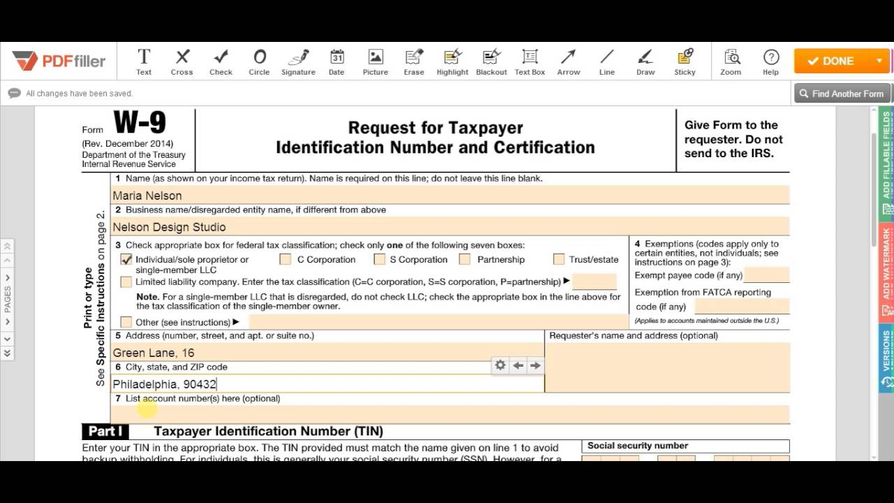 How To Fill W9 Form YouTube