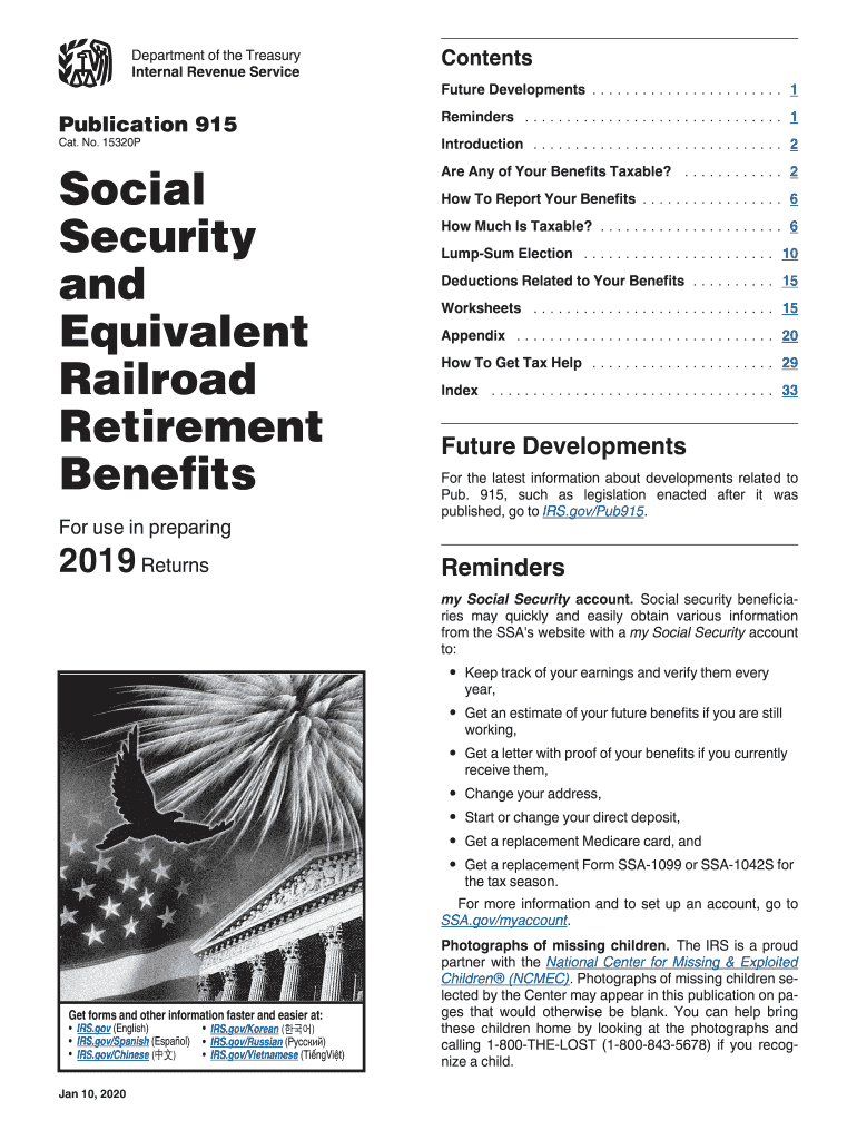 IRS Publication 915 2019 Fill And Sign Printable Template Online US 