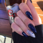 Navy Blue Matte Acrylic Nails Coffin New Expression Nails