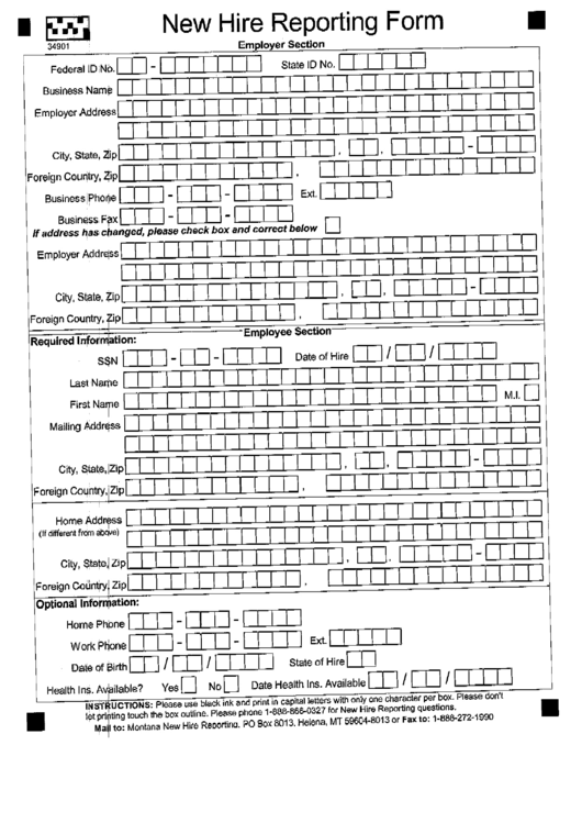 State Of Michigan New Hire Reporting Form 2023 NewHireForm