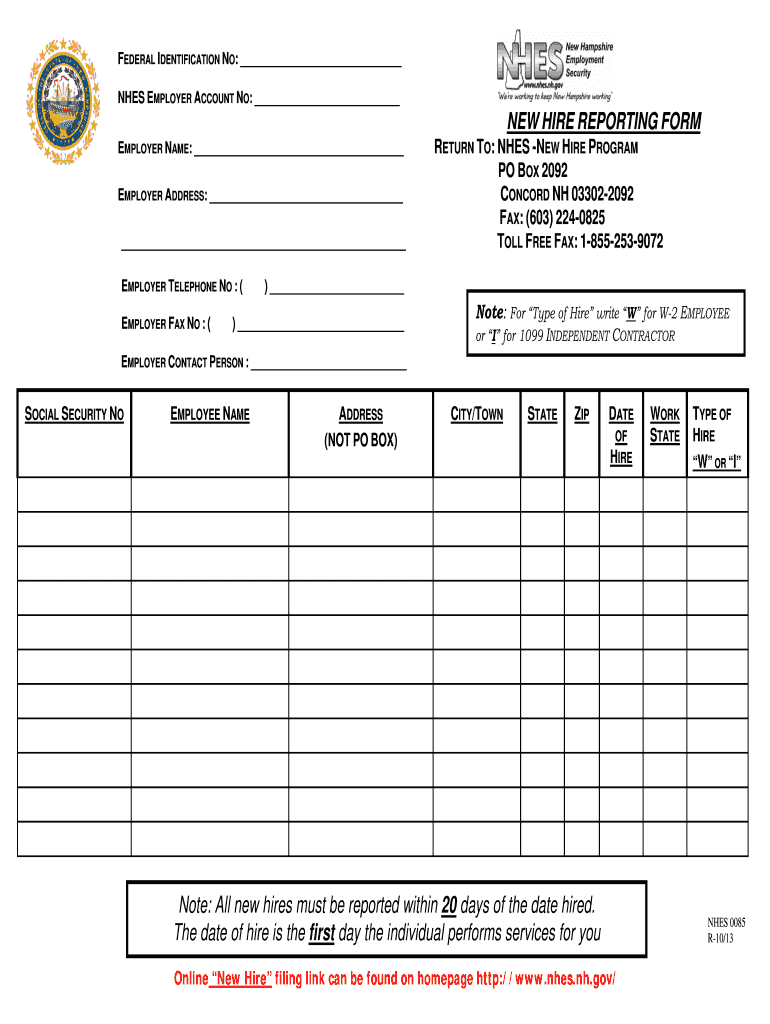 Nh Nhes Form Fill Online Printable Fillable Blank PdfFiller