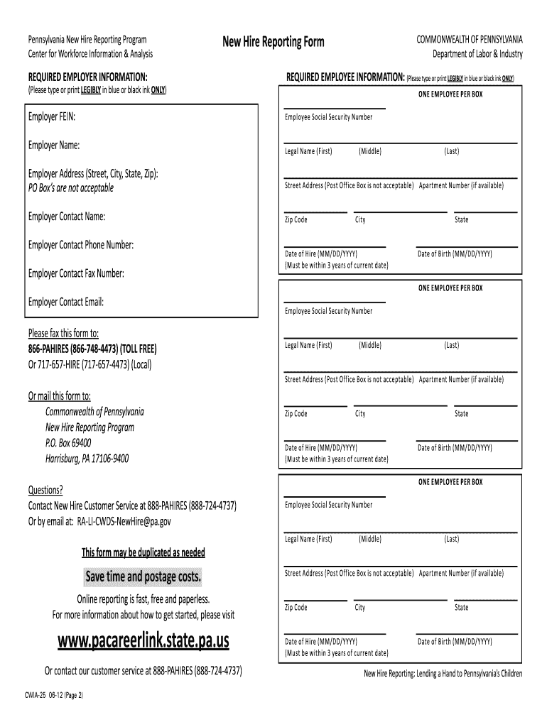 Texas New Hire Reporting Form Fillable Pdf