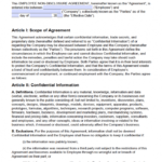 Sample Free Employee Nondisclosure Agreement Nda Pdf Word Non