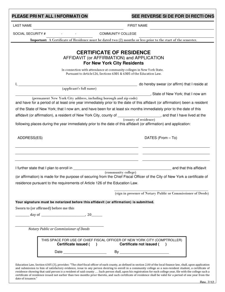 Submit In Person Office Of The New York City Comptroller Scott M 